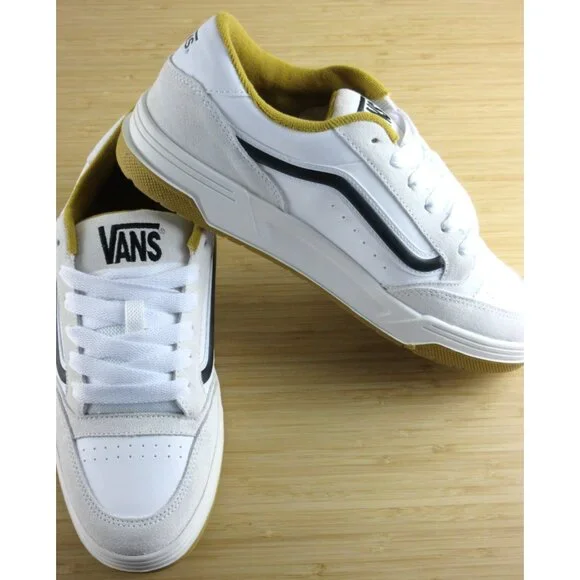 Vans Men's Hylane True White Harvest Gold Striped Lifestyle Shoes Size 10 NIB - Picture 4 of 7